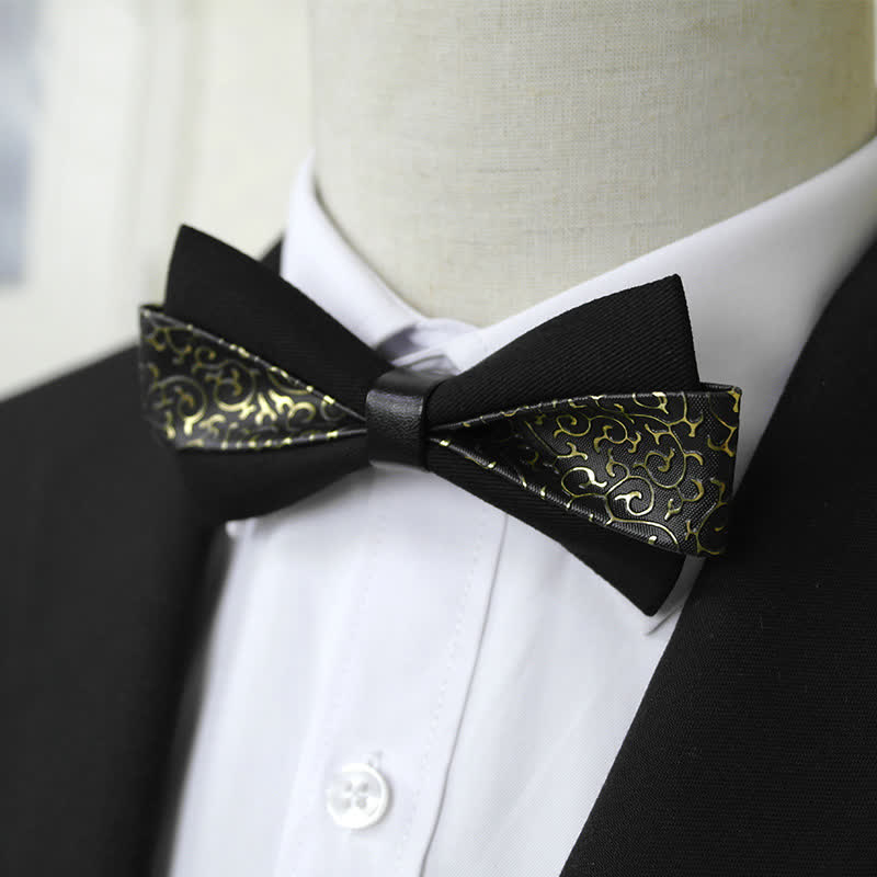 Papillon in pelle PU con fiamma da uomo