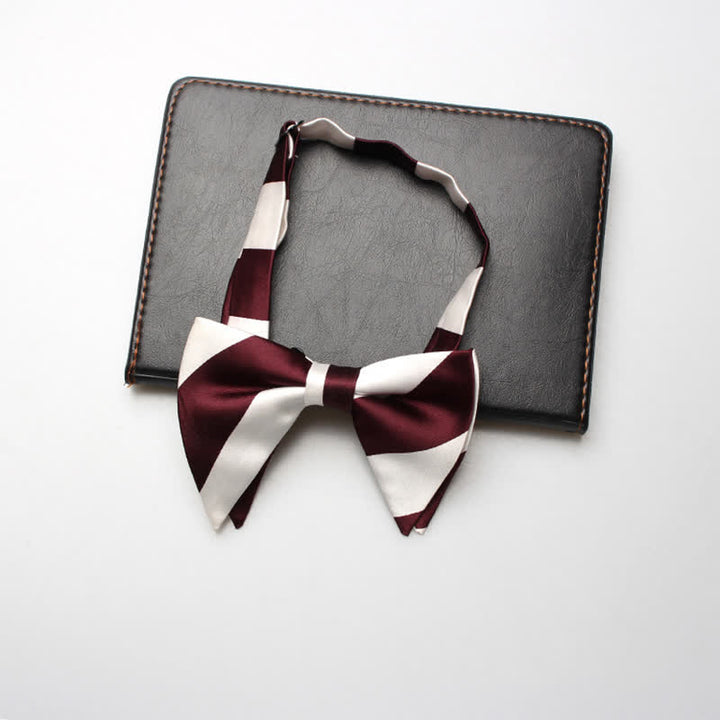Papillon oversize a righe da college da uomo