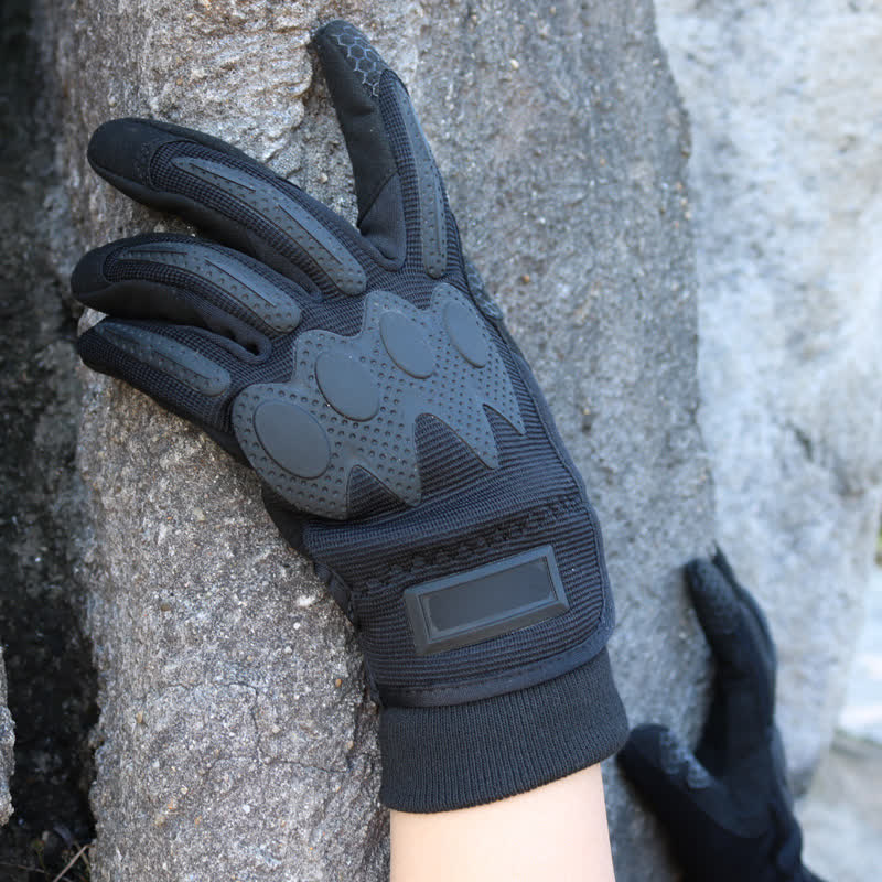 Guanti tattici neri a dita intere per l'outdoor mountaining