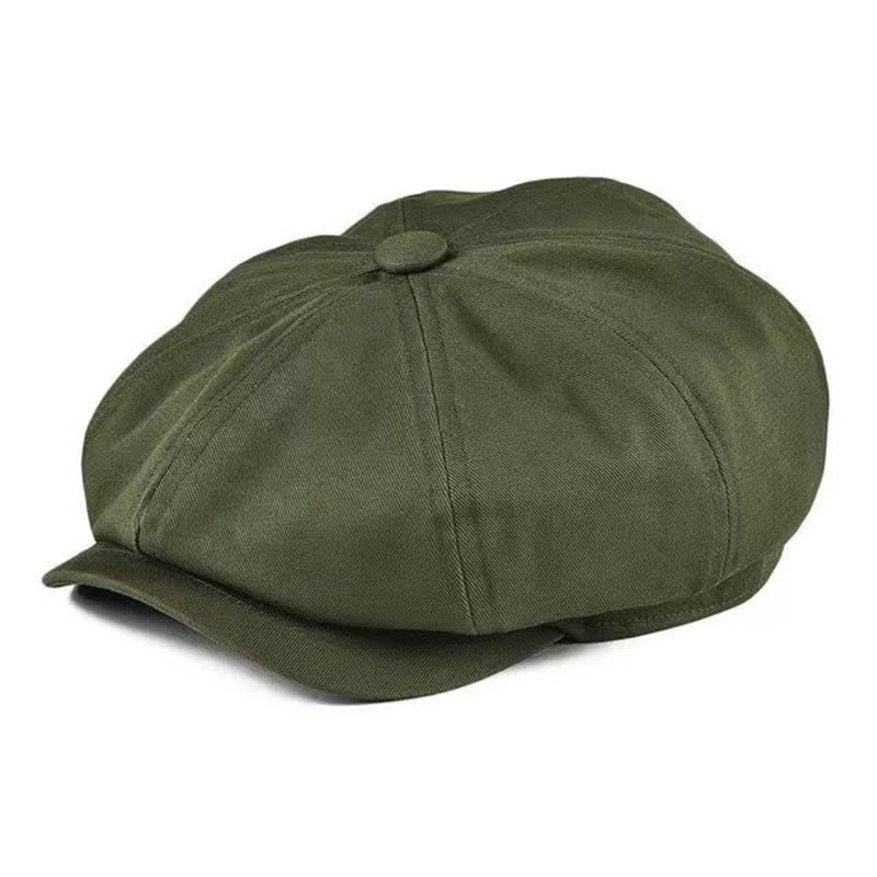 Berretto ottagonale in cotone stile newsboy britannico - image 11