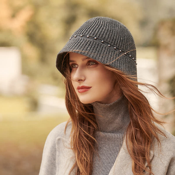 Cappello da pescatore con perle da vacanza per donna