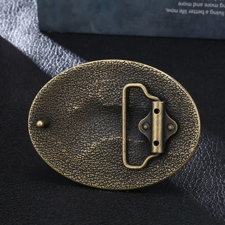 Cintura in pelle fai da te con fibbia della bandiera americana a forma di cervo e alce da uomo - image 4