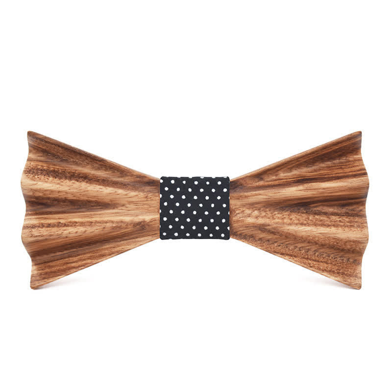 Papillon in legno piegato 3D stereo marrone da uomo - Nero - image 1