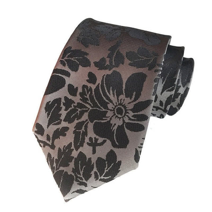 Set di 2 cravatte floreali da uomo con foglie da giardino - image 5