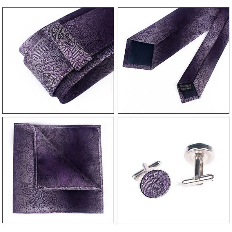 Set di 3 cravatte da uomo con motivo Paisley sfumato - image 2
