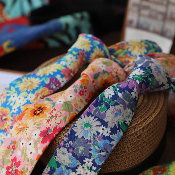 Cravatta floreale vintage da uomo
