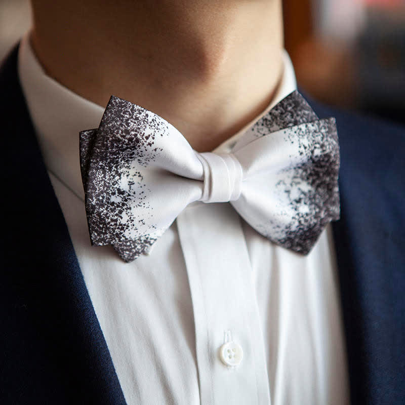 Papillon da uomo nero bianco Resplendent Night Sky