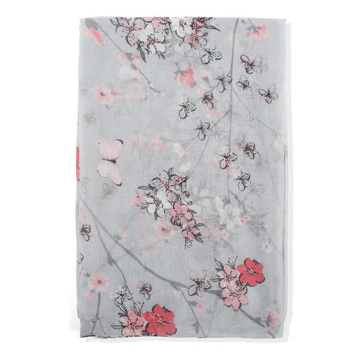 Sciarpa lunga avvolgente con motivo floreale vivace ed elegante da donna