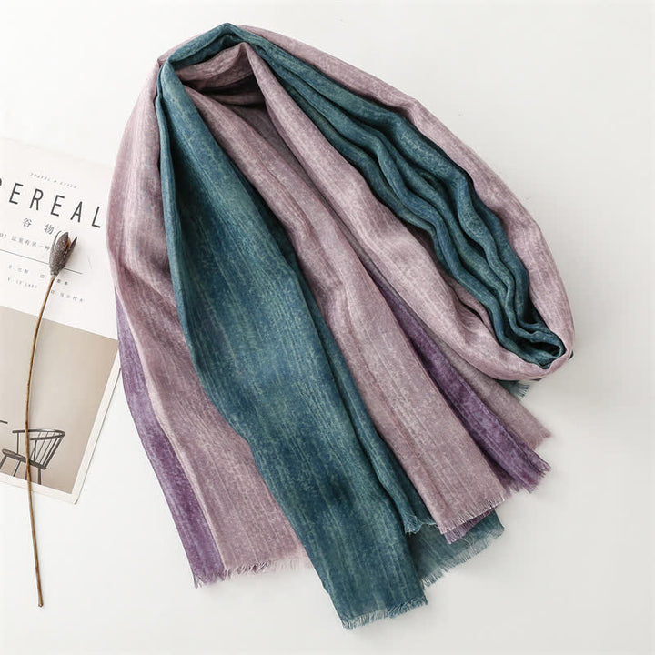 Sciarpa leggera da donna con cuciture colorate miste