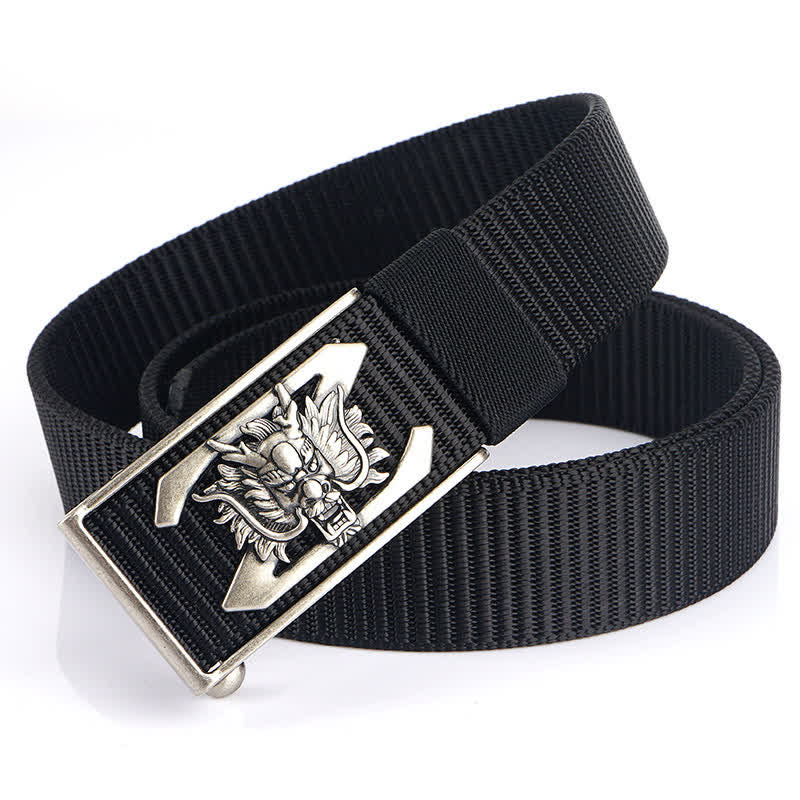 Cintura in nylon con lettera Z Mighty Dragon da uomo - Nero / Argento - 48" - image 14