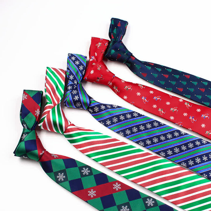 Cravatta da uomo con elemento natalizio Santa Vibe