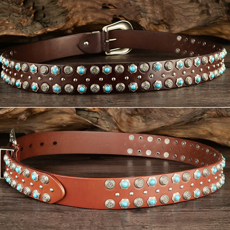 Cintura unisex lussuosa con accenti turchesi imitazione - image 3