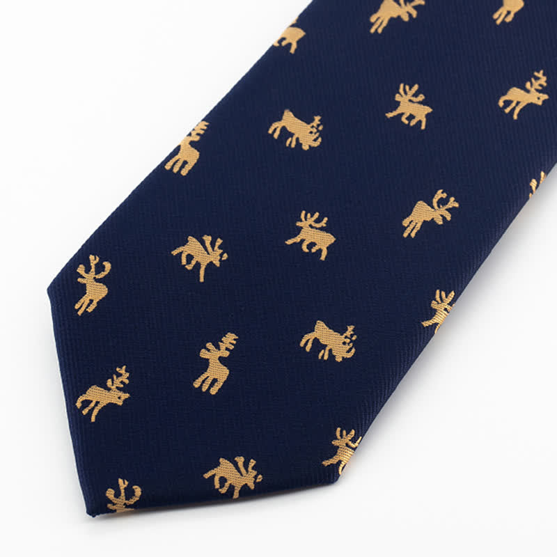 Cravatta da uomo blu notte vintage Elk