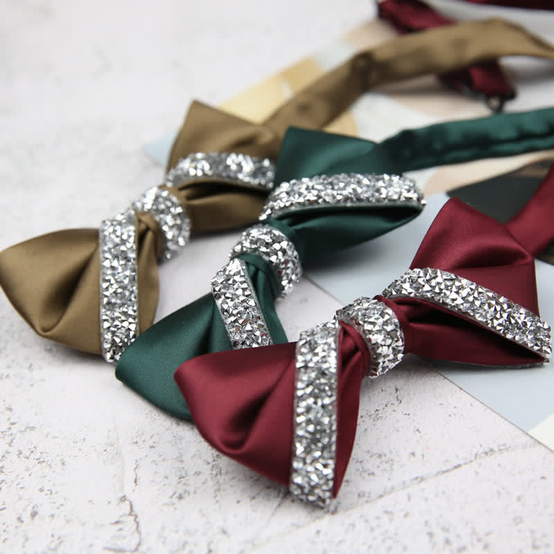 Papillon da sposa con strass scintillanti da uomo