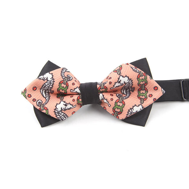 Papillon a punta con cavalluccio marino dei cartoni animati da uomo - Rosa - image 3