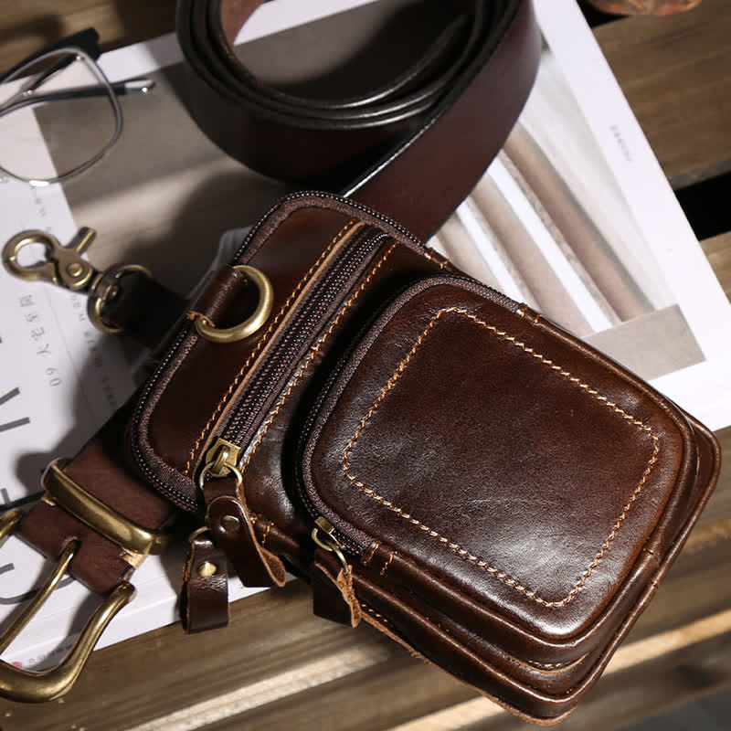 Borsa da cintura per il tempo libero, grande capienza, per il business e lo sport