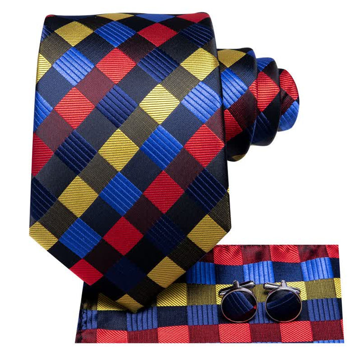 Set di 3 cravatte a righe colorate chic da uomo
