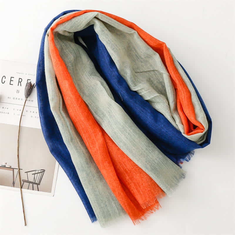 Sciarpa leggera da donna con cuciture colorate miste