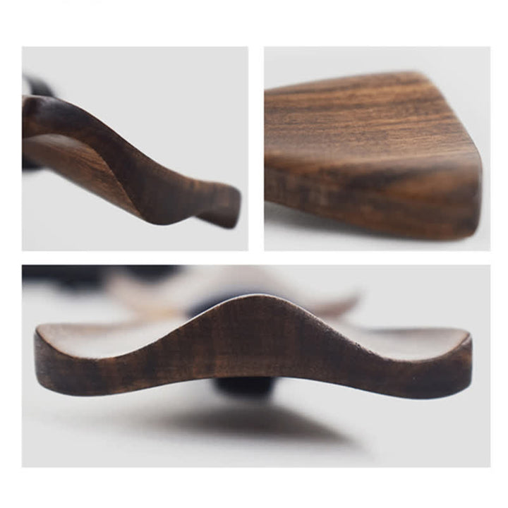 Set di 3 papillon in legno di noce nero da uomo