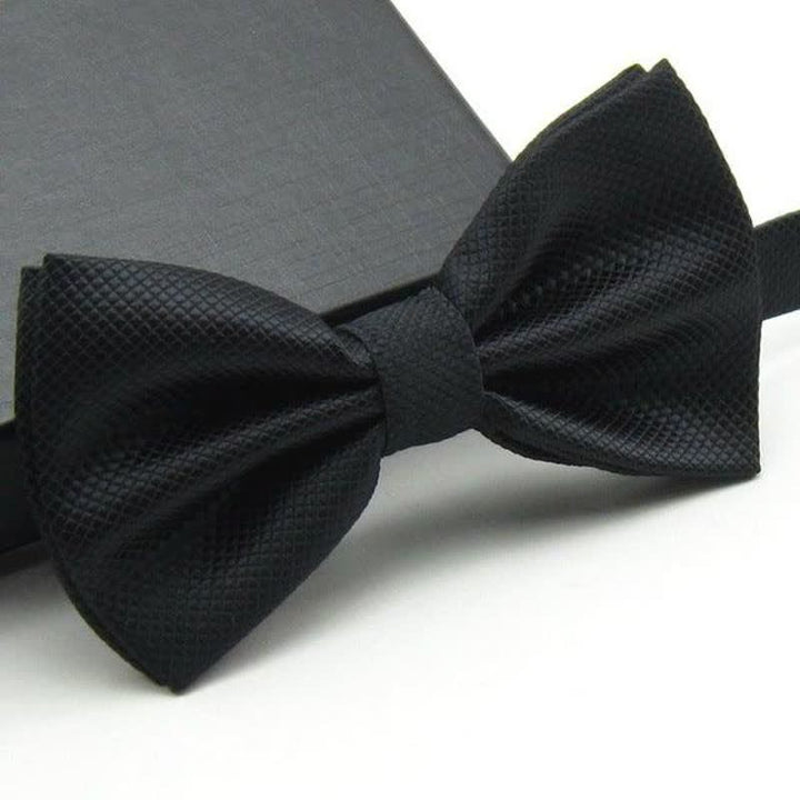 Papillon da uomo a micro-quadri di colore base - Nero - image 14