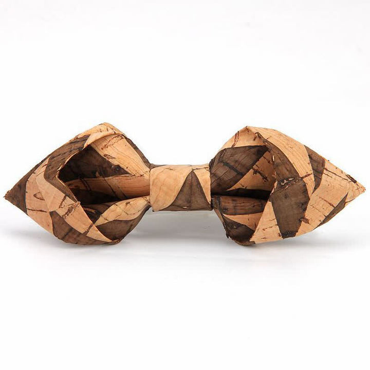 Papillon creativo da uomo in legno e sughero a punta - Stile n. 3 - image 4