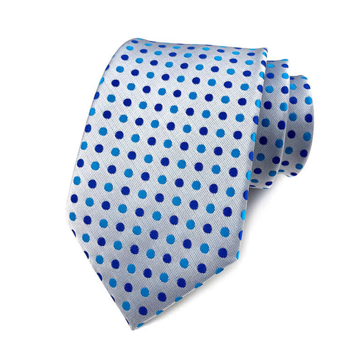 Cravatta a pois da uomo - Piccoli punti - Azzurro chiaro - image 12