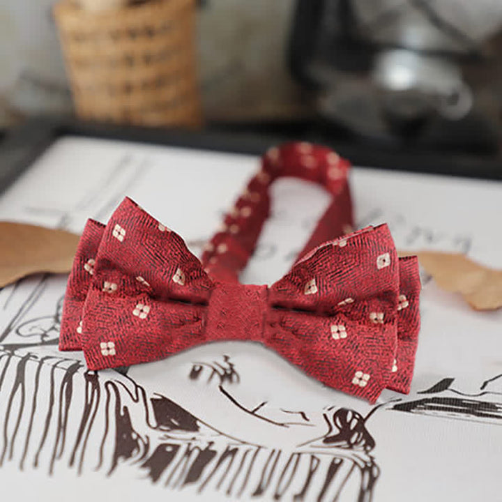 Papillon da uomo con foglie floreali retrò