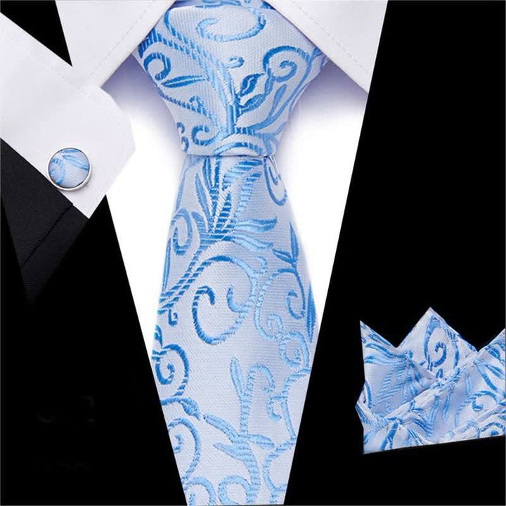 Set di 3 cravatte da uomo Twining Vine - Blu cielo - image 0