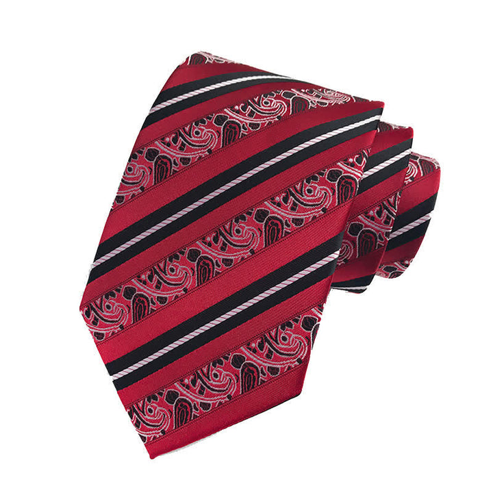 Cravatta a righe Paisley Mix da uomo