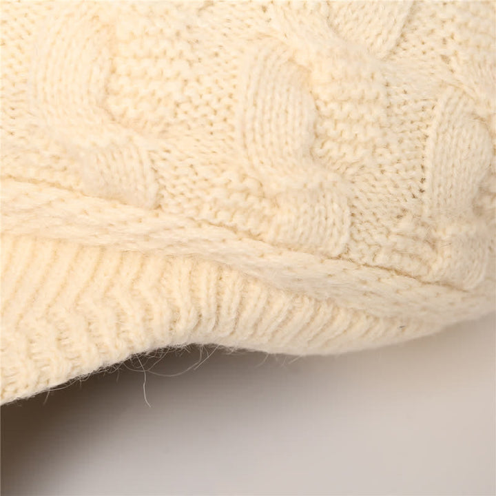 Cappello con visiera e fodera soffice e soffice da donna