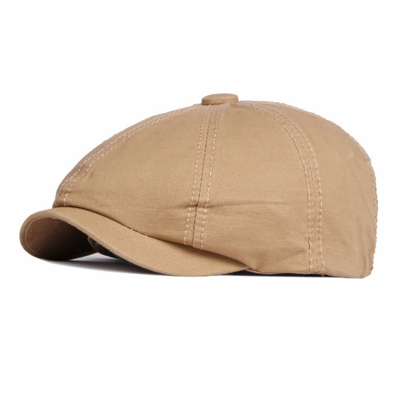 Berretto casual in cotone tinta unita da giorno - Cachi scuro - Regolabile (circa 21 5/8"-23 5/8") - image 0