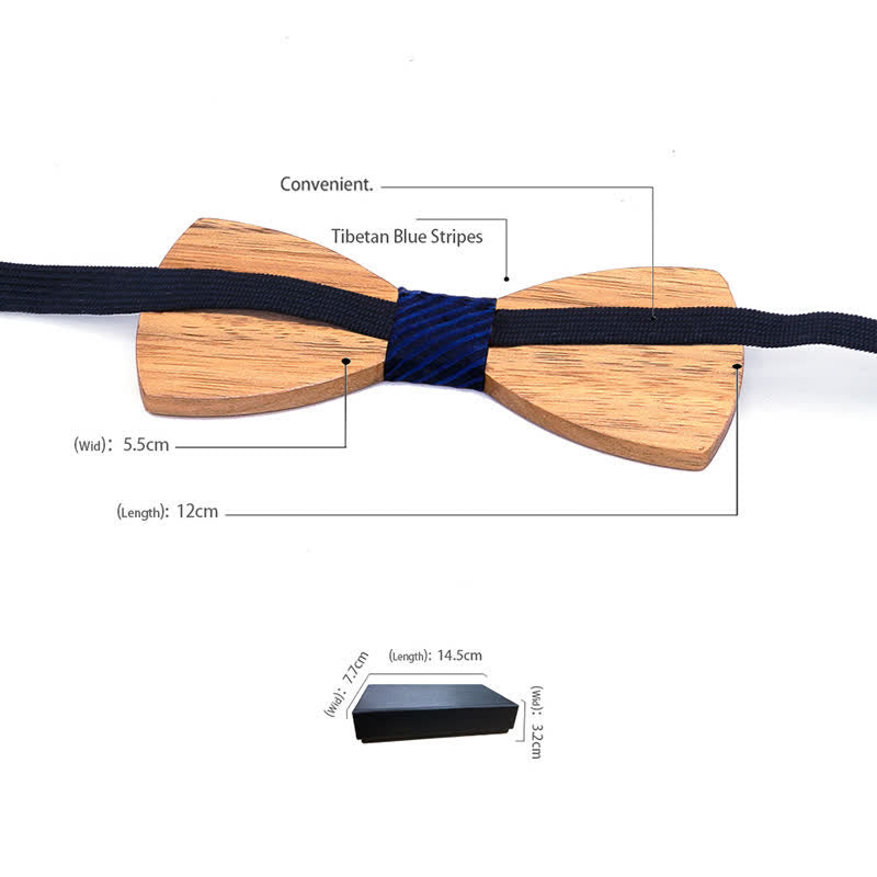 Set di 2 papillon in legno con proverbi da uomo