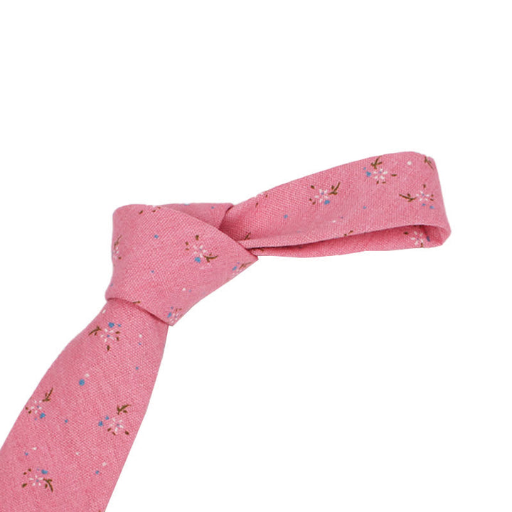Cravatta sottile elegante floreale da uomo