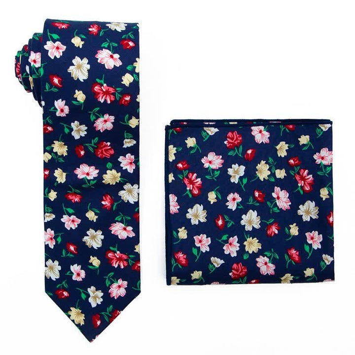 Set di 2 cravatte floreali in stile bohémien da uomo
