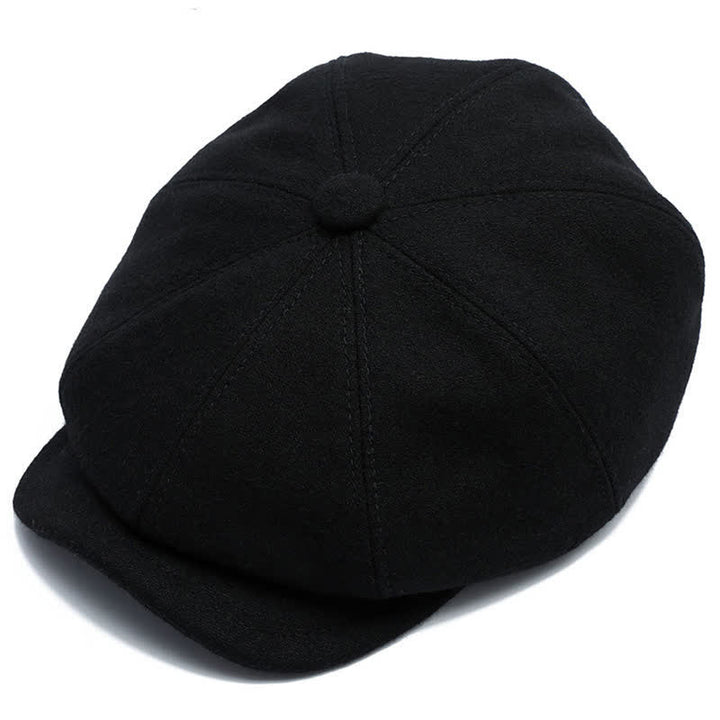 Classico berretto piatto da giornalaio con paraorecchie - Nero - Regolabile (circa 22"-23 5/8") - image 9