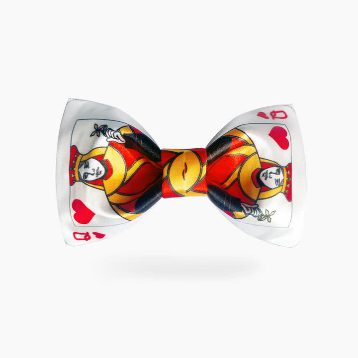 Papillon da uomo con cuore e picche da poker