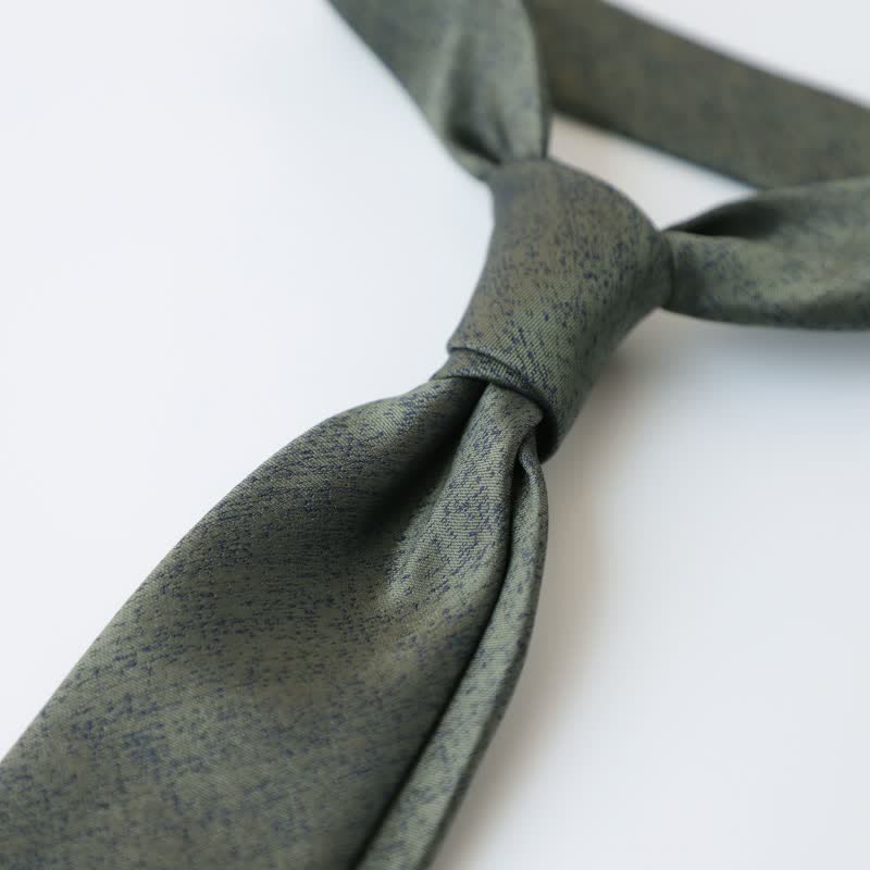 Cravatta da uomo con sistema solare color melange - Verde - image 11