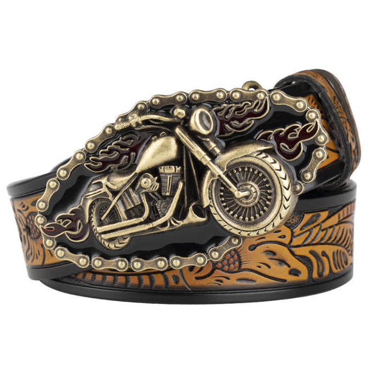 Cintura da motociclista in pelle punk rock da uomo