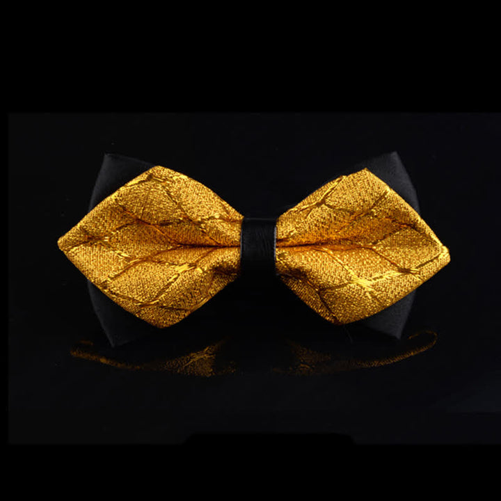 Papillon da smoking a punta con diamanti scintillanti da uomo - Oro - image 0