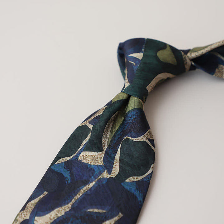 Cravatta da uomo con pittura astratta classica