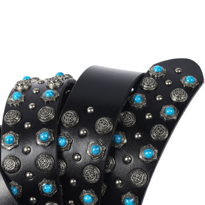 Cintura unisex lussuosa con accenti turchesi imitazione