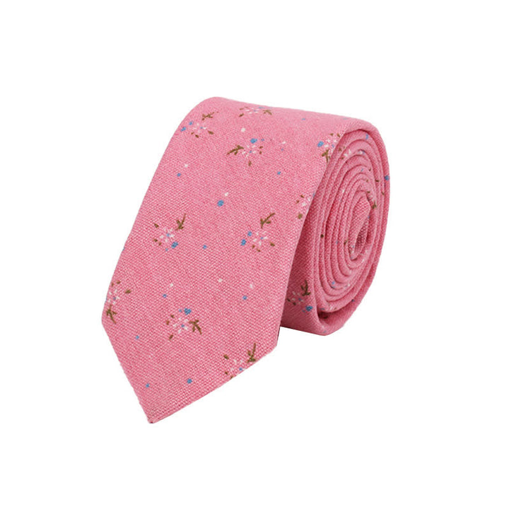 Cravatta sottile elegante floreale da uomo