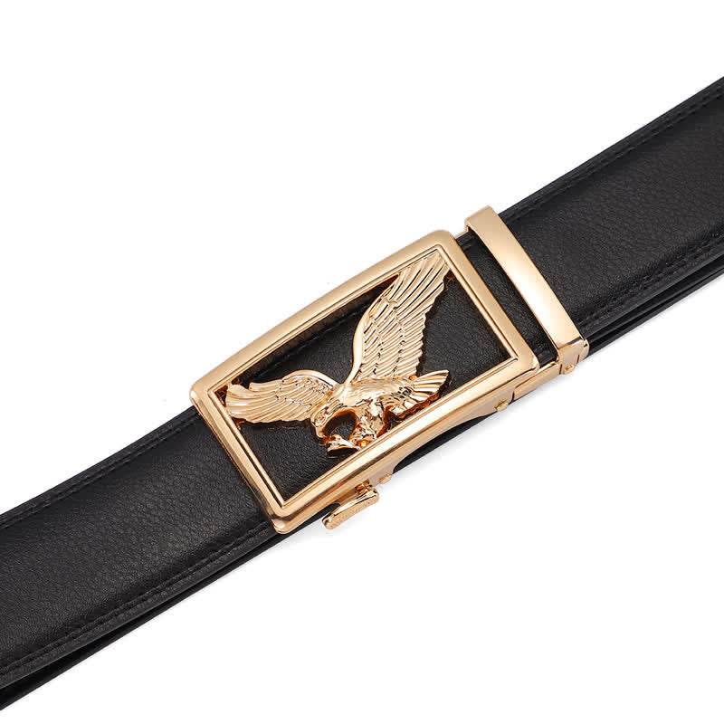 Cintura in pelle con decorazione aquila volante Hollow Hawk da uomo - image 3