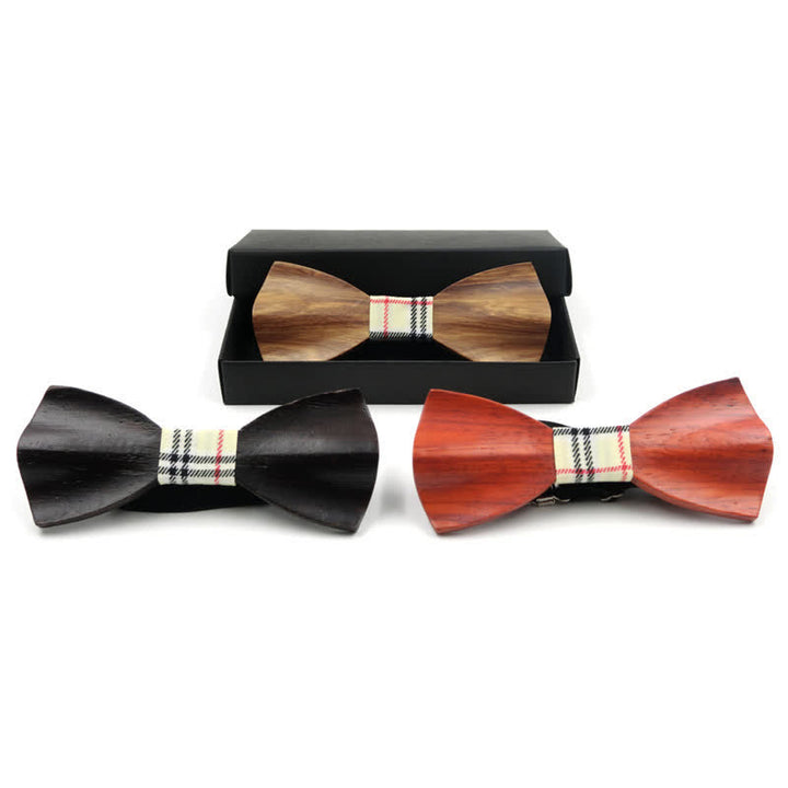 Papillon in legno curvo 3D di classe da uomo