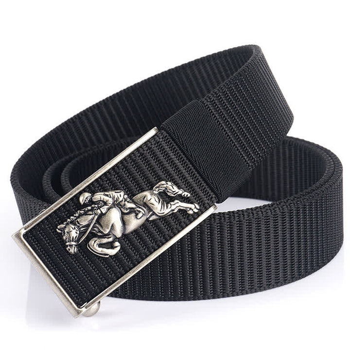 Cintura in nylon per equitazione da uomo - Nero / Argento - 48" - image 14