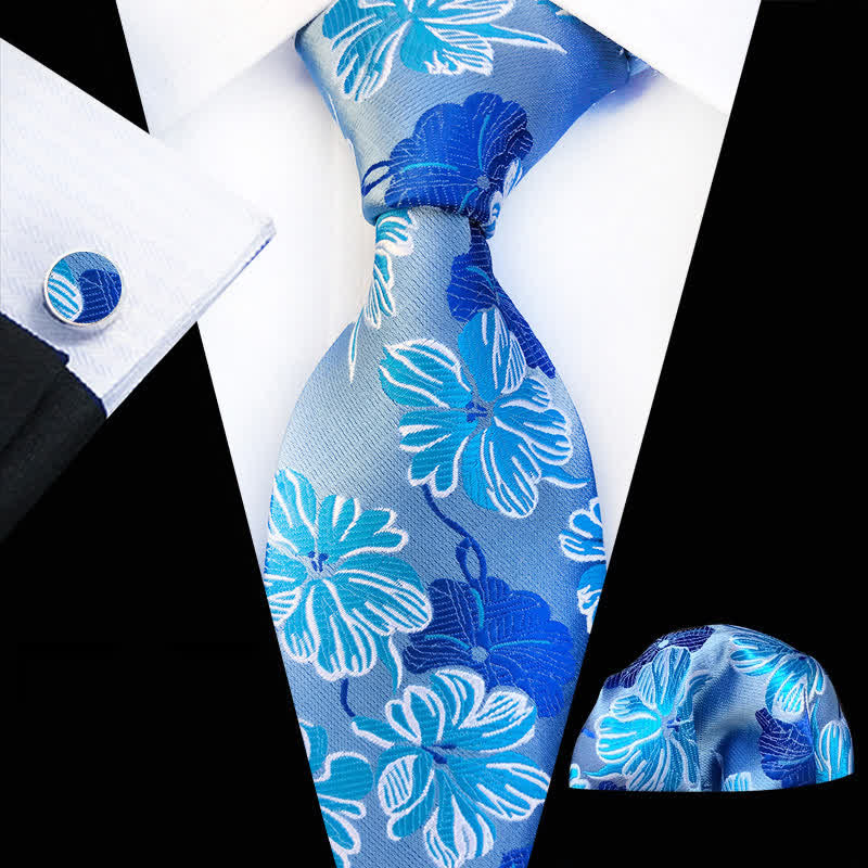Set di 3 cravatte floreali da uomo con motivo a margherita