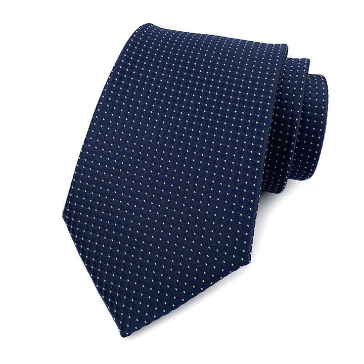 Cravatta da ufficio a quadri sottili in tinta unita da uomo - Marina Militare - image 9