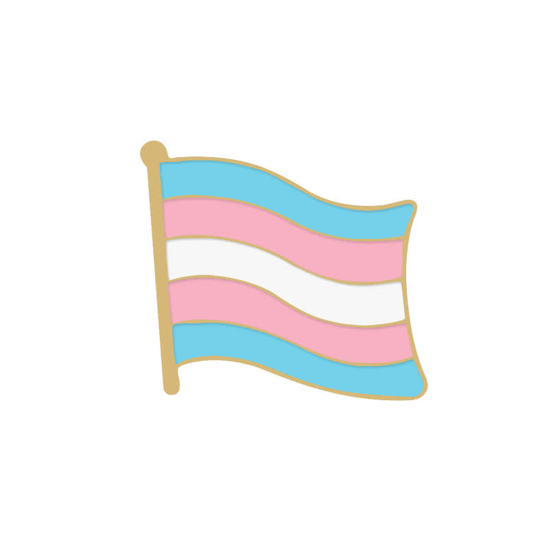 Spilla con bandiera arcobaleno rosa e blu Pride Day da 6 pezzi
