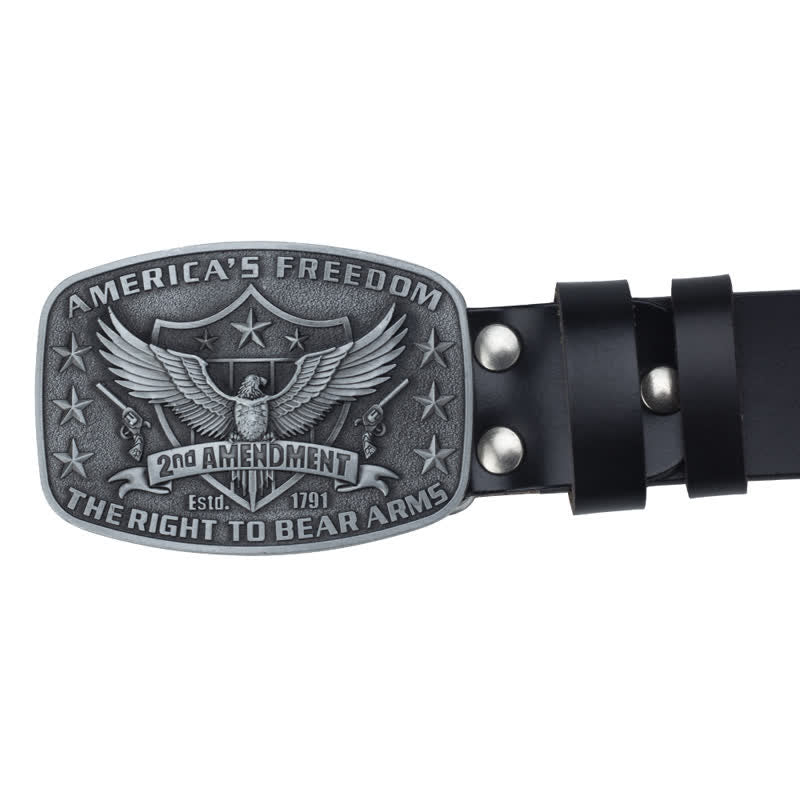 Cintura in pelle retrò da uomo con aquila America's Freedom
