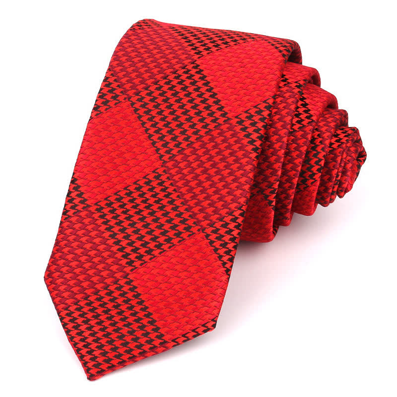 Cravatta da uomo con motivo patchwork a quadri grandi